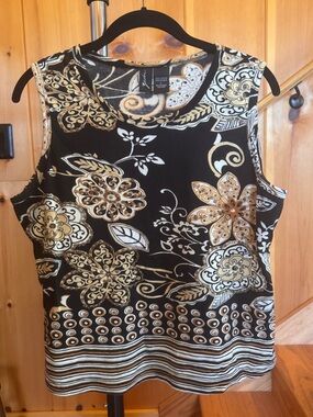 Sequins patterned tank top size large